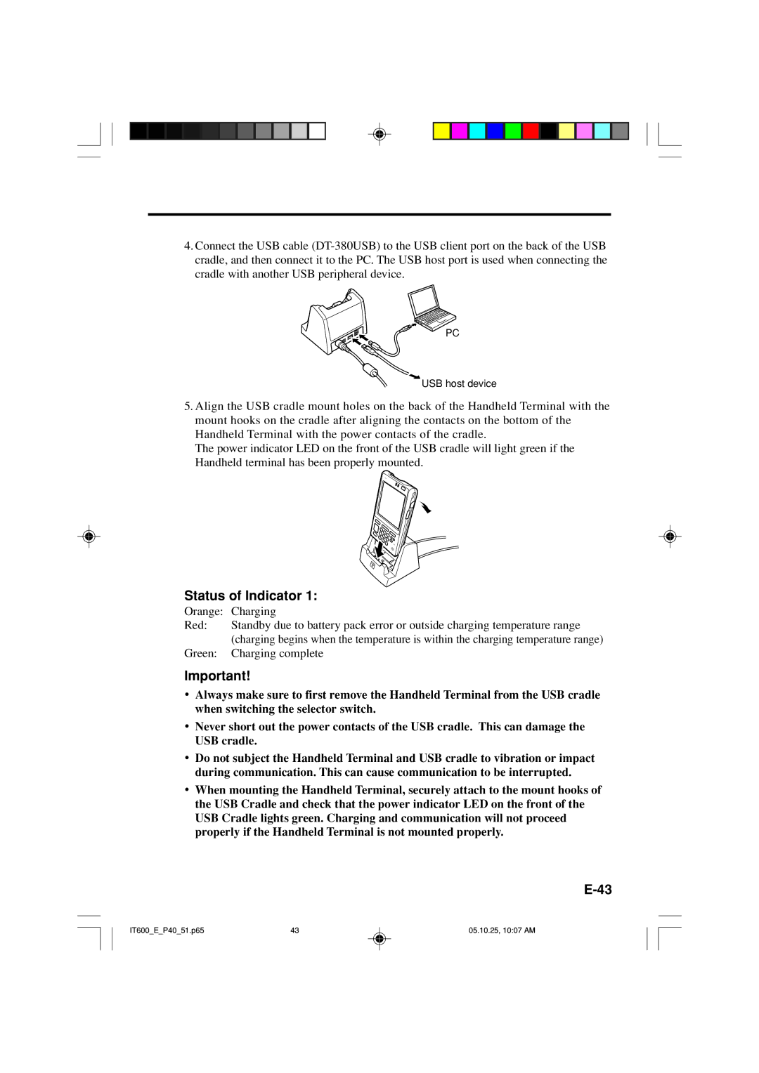 Casio IT-600 manual Status of Indicator 