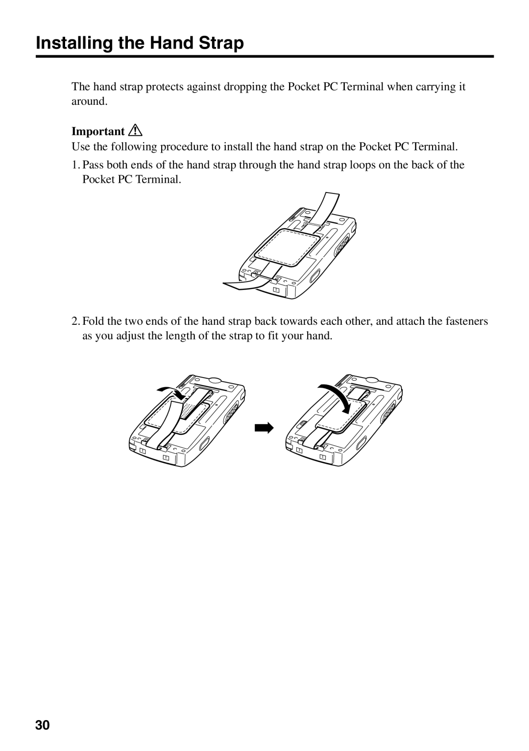 Casio IT-700/70 manual Installing the Hand Strap 