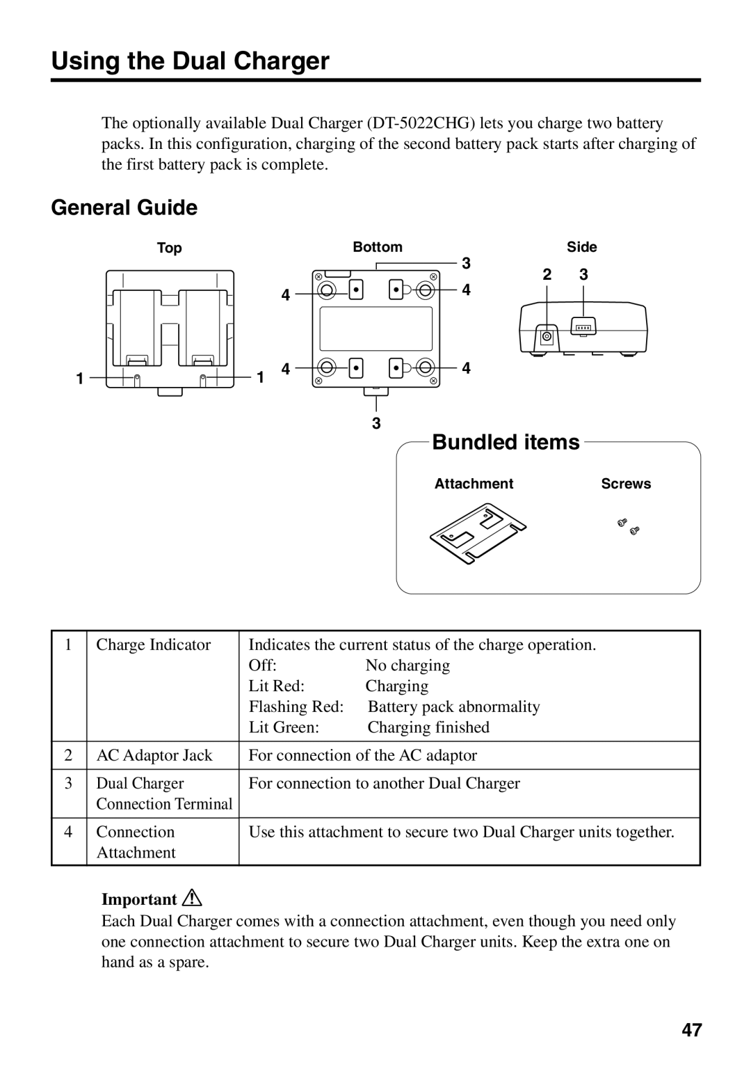 Casio IT-700/70 manual Using the Dual Charger, General Guide 