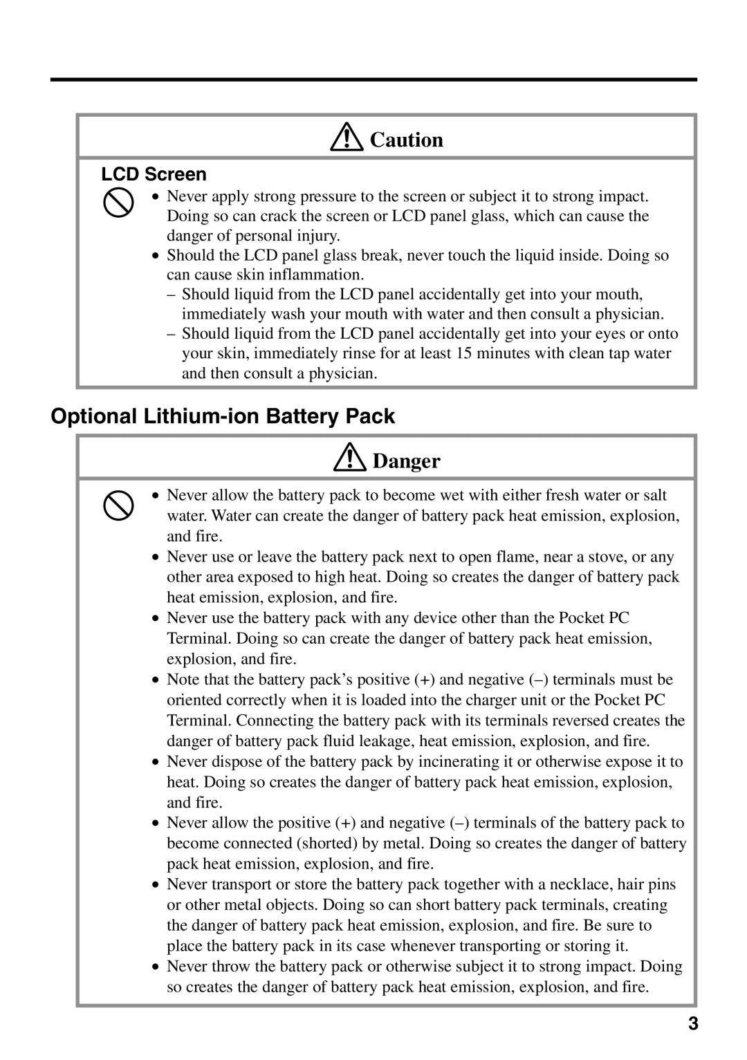 Casio IT-700/70 manual Optional Lithium-ion Battery Pack, LCD Screen 