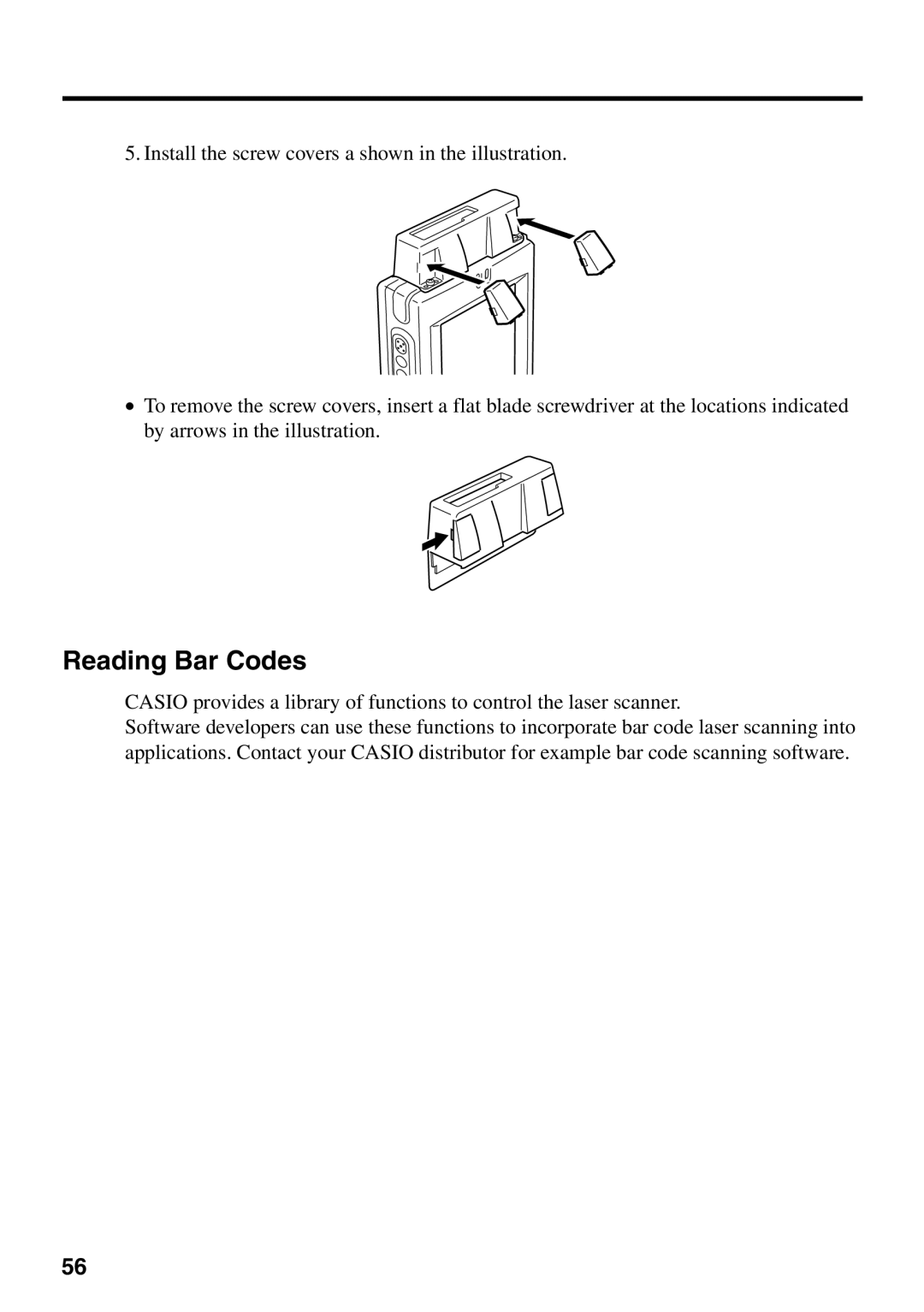 Casio IT-700/70 manual Reading Bar Codes 