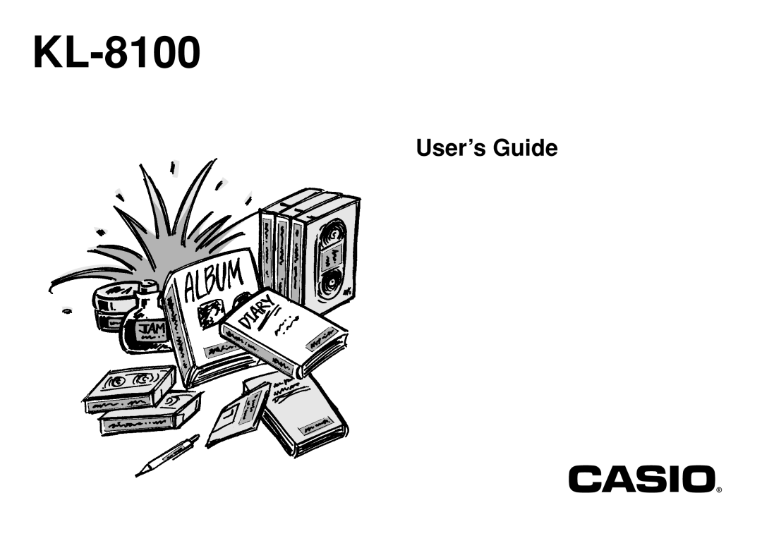 Casio KL-8100 manual User’s Guide 