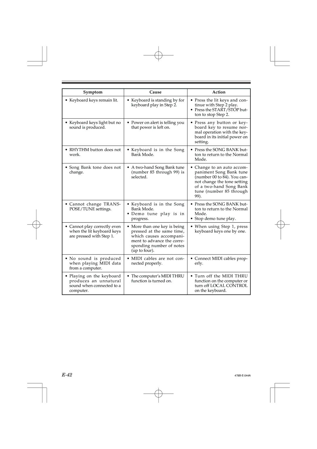 Casio LK-40 manual 478B-E-044A 