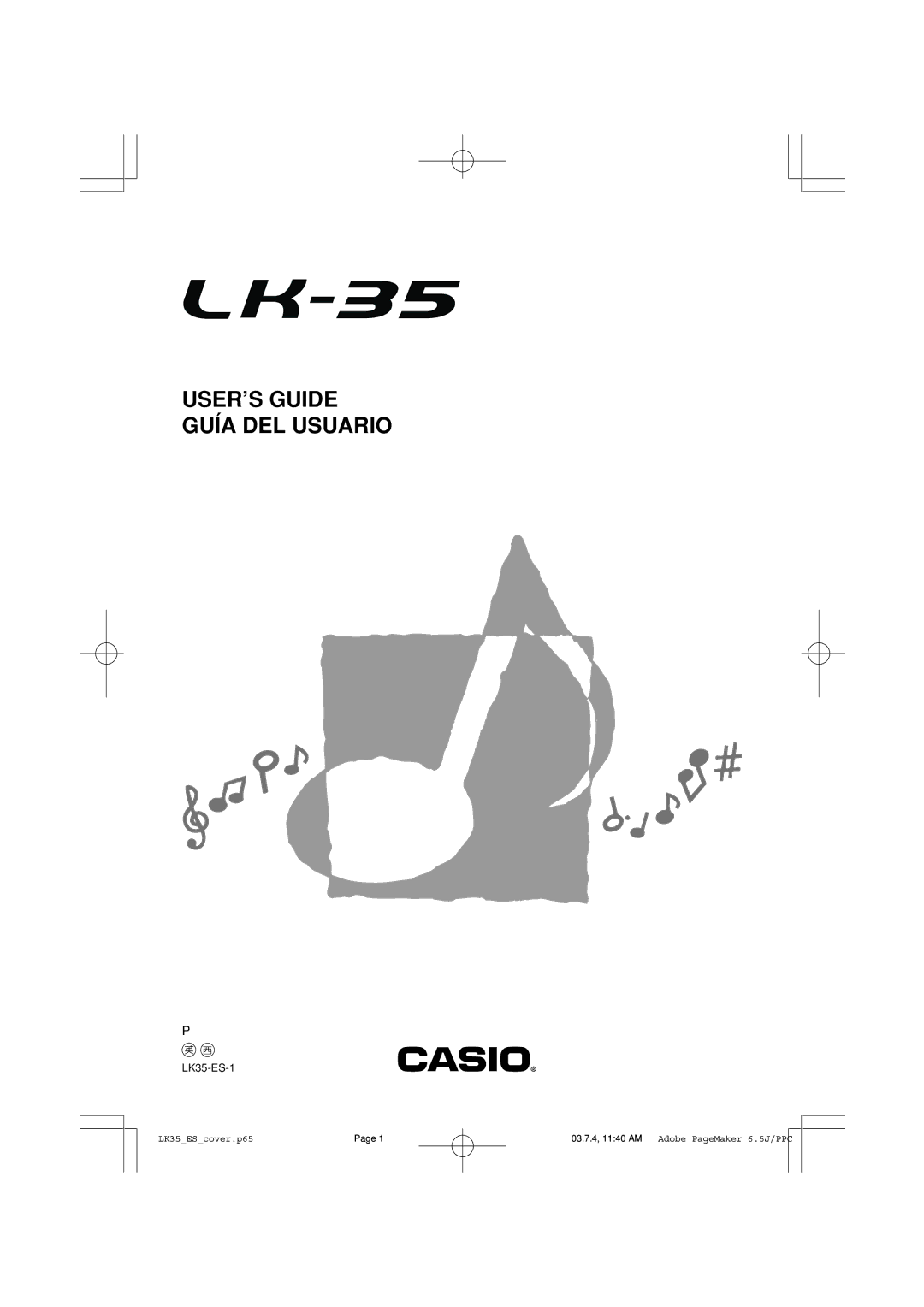 Casio LK35 manual USER’S Guide Guía DEL Usuario 