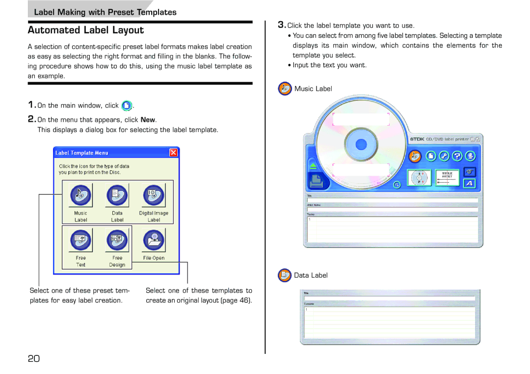 Casio LPCW-100 manual Automated Label Layout 