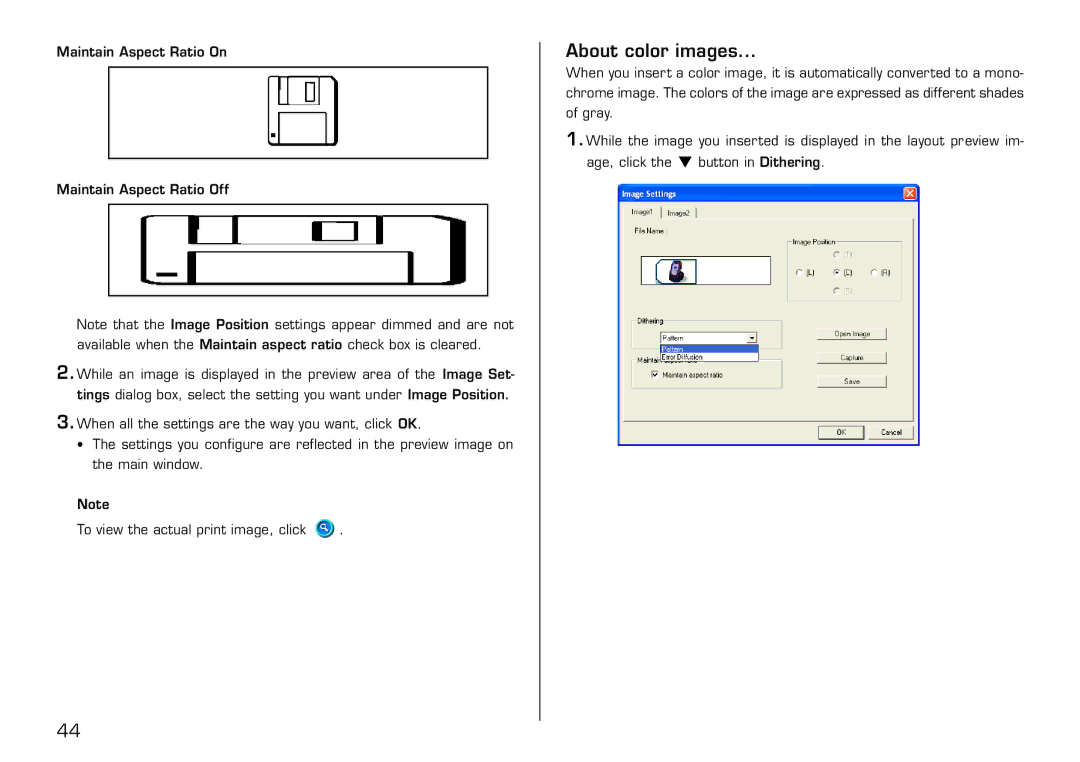 Casio LPCW-100 manual About color images 