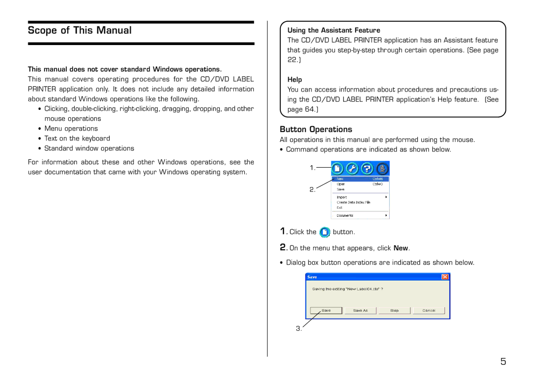 Casio LPCW-100 manual Scope of This Manual, Button Operations 