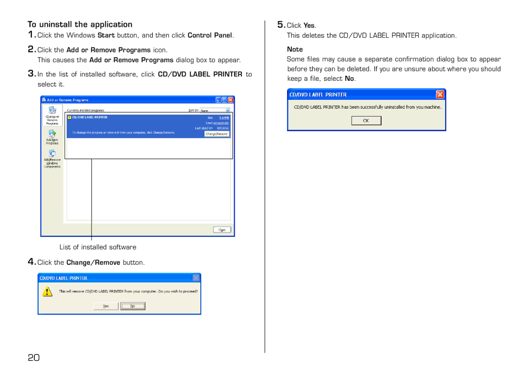 Casio LPCW-50 manual To uninstall the application 