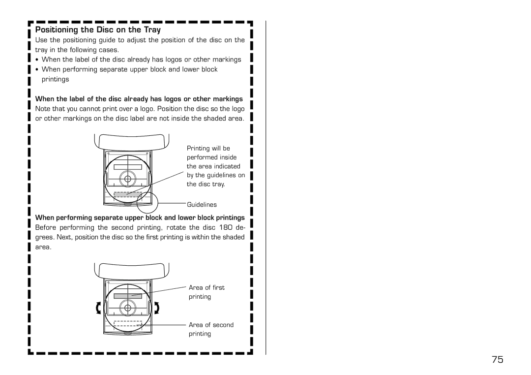 Casio LPCW-50 manual Positioning the Disc on the Tray 