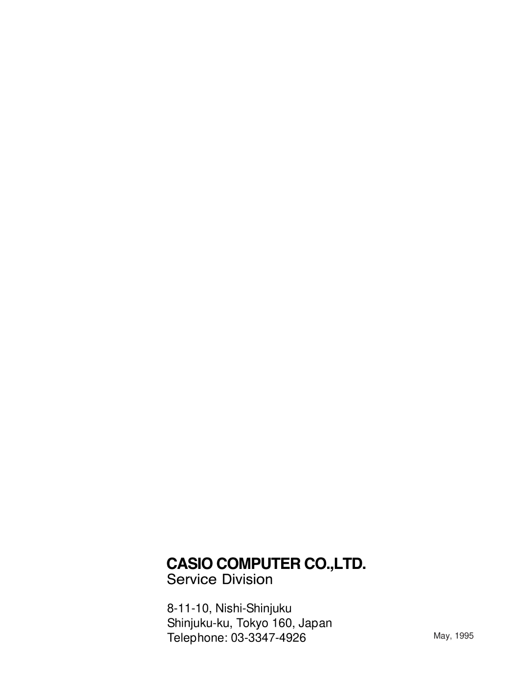 Casio M-300 manual May 