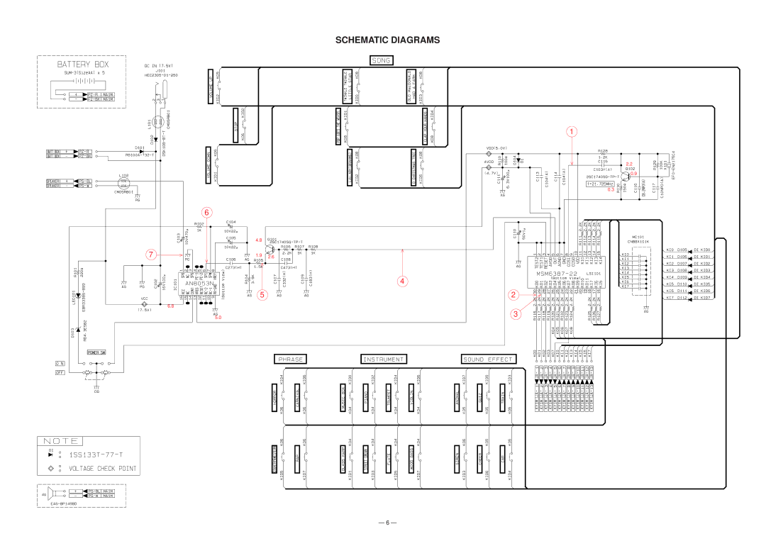 Casio M-300 manual Schematic Diagrams 