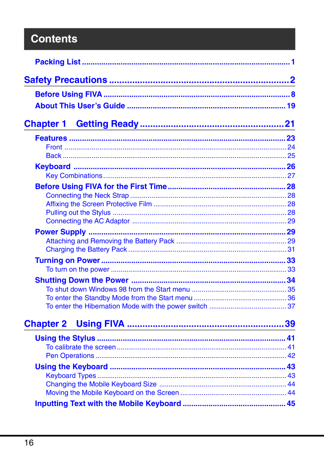 Casio MPC-501 manual Contents 