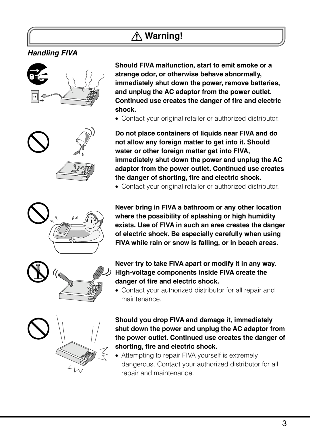 Casio MPC-501 manual Handling Fiva 