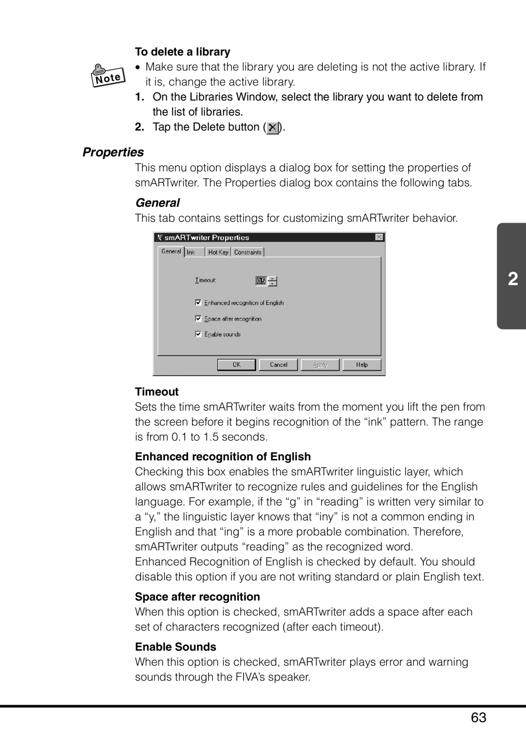 Casio MPC-501 manual Properties, General 