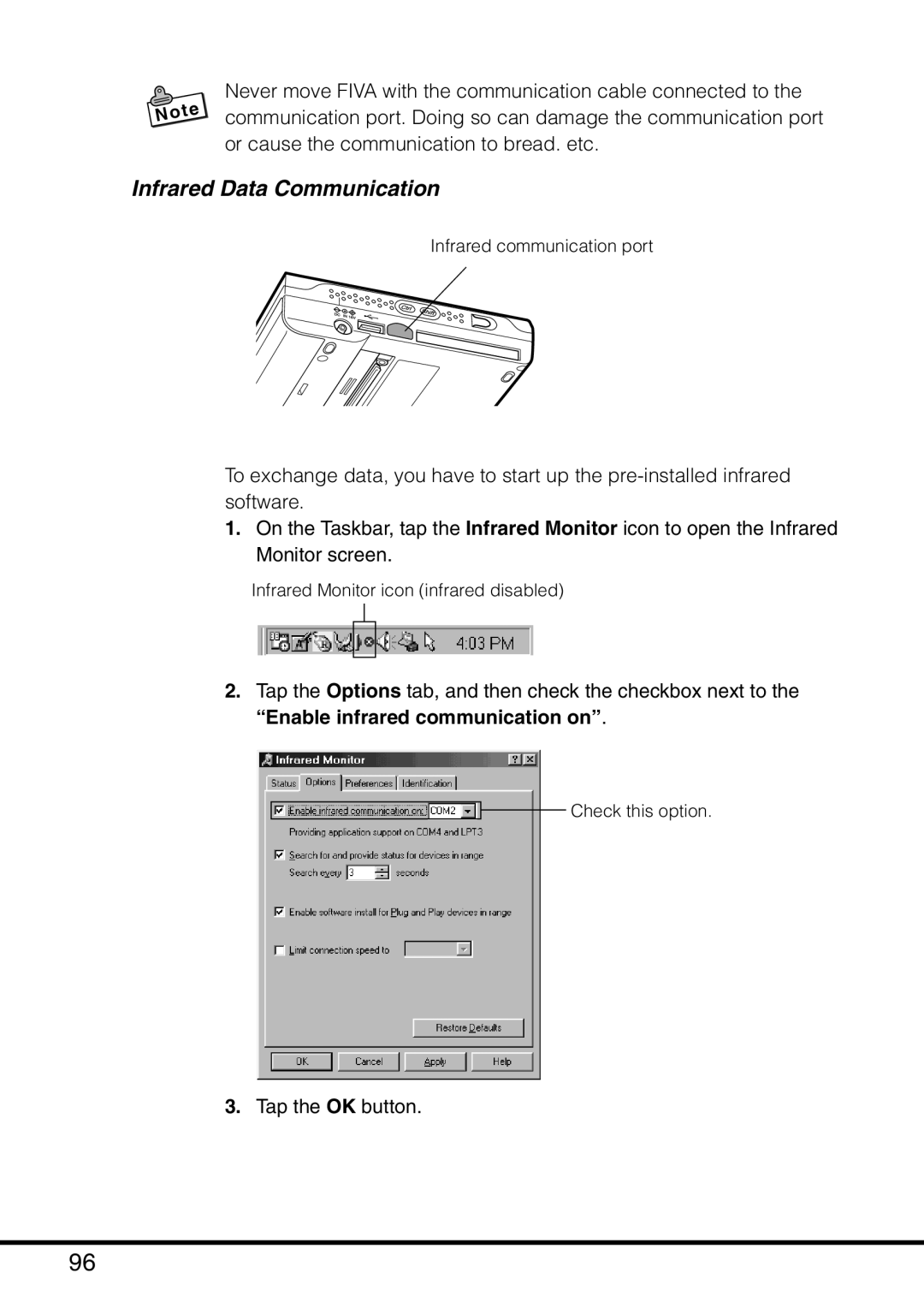 Casio MPC-501 manual Infrared Data Communication 