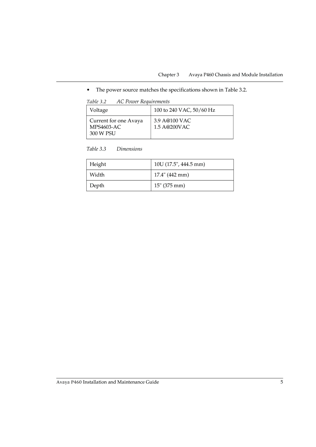 Casio P460 manual AC Power Requirements 