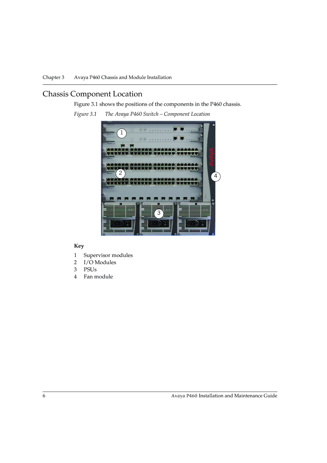 Casio P460 manual Chassis Component Location, Key 