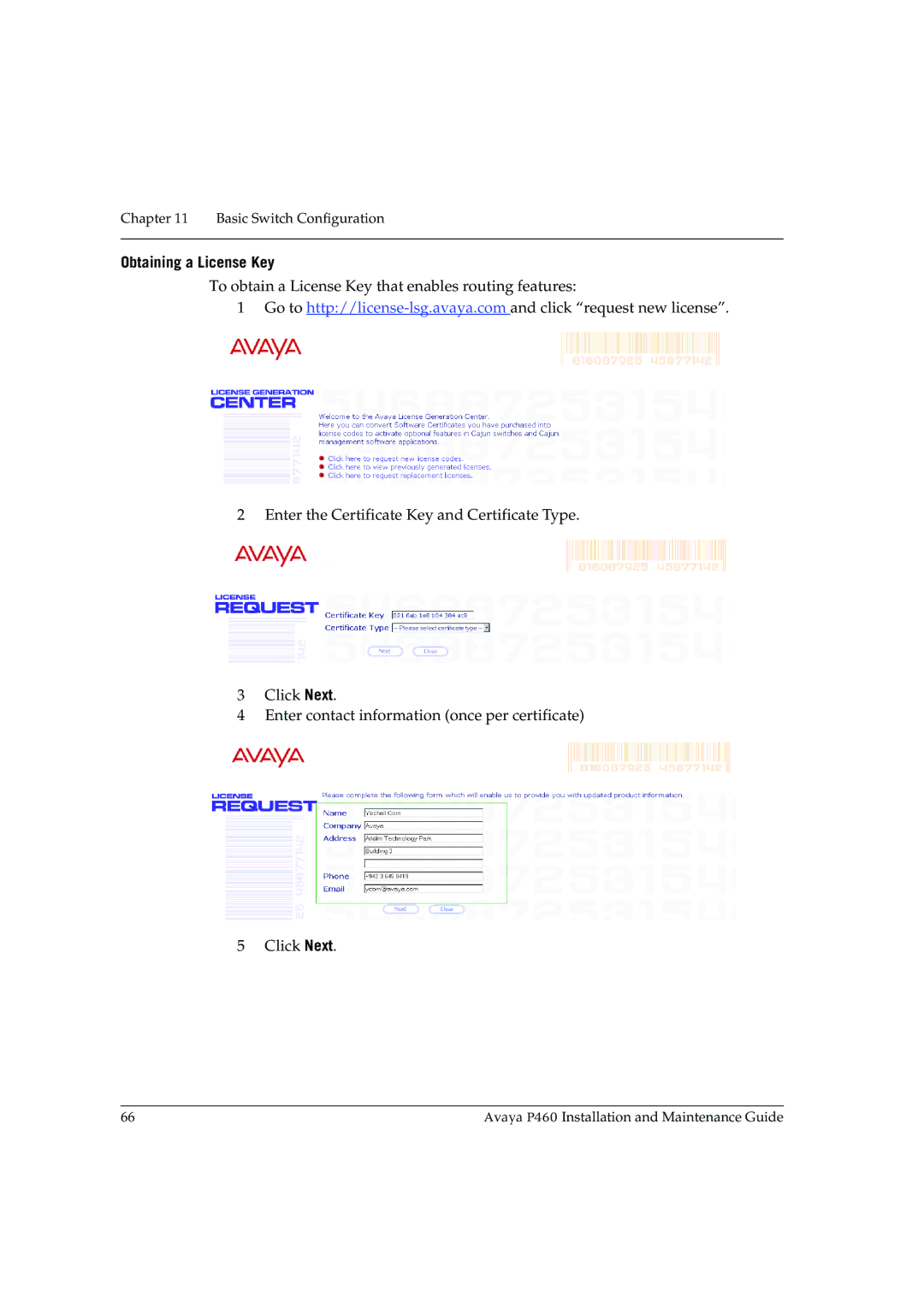 Casio P460 manual Obtaining a License Key 