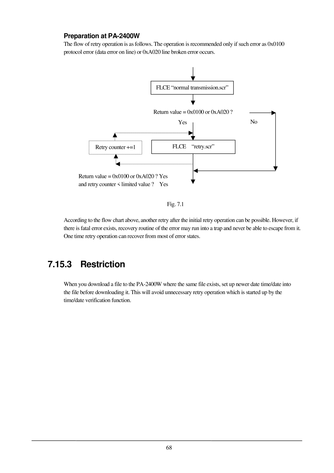 Casio manual Restriction, Preparation at PA-2400W, Retry.scr 