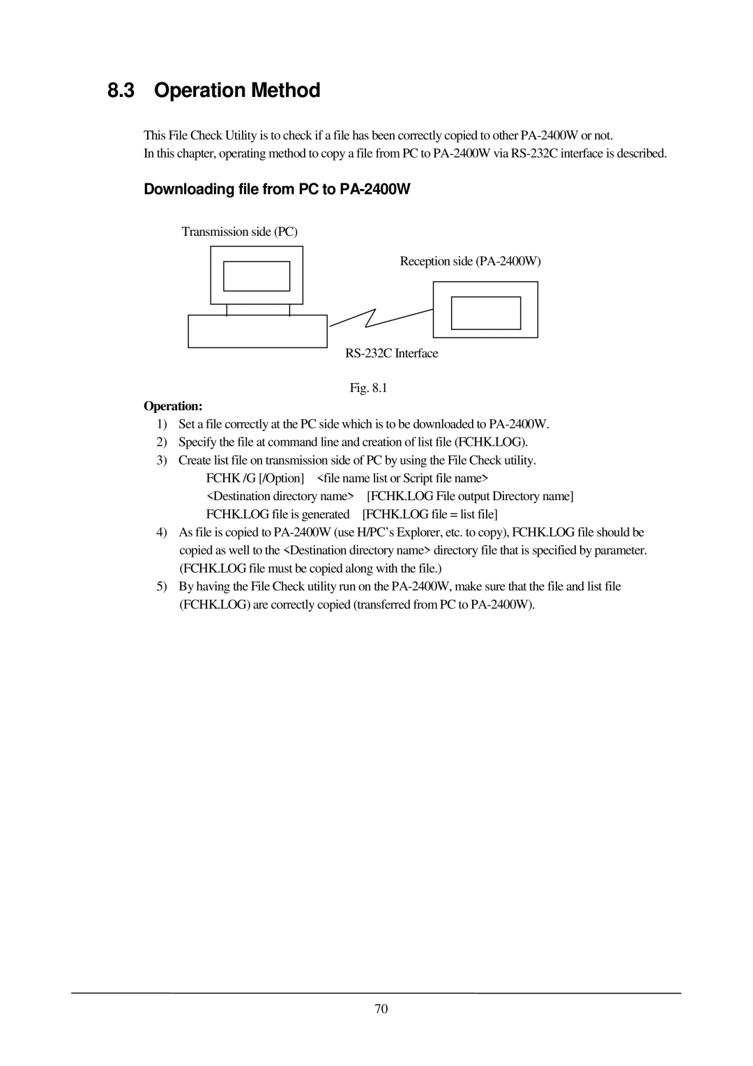 Casio manual Operation Method, Downloading file from PC to PA-2400W 