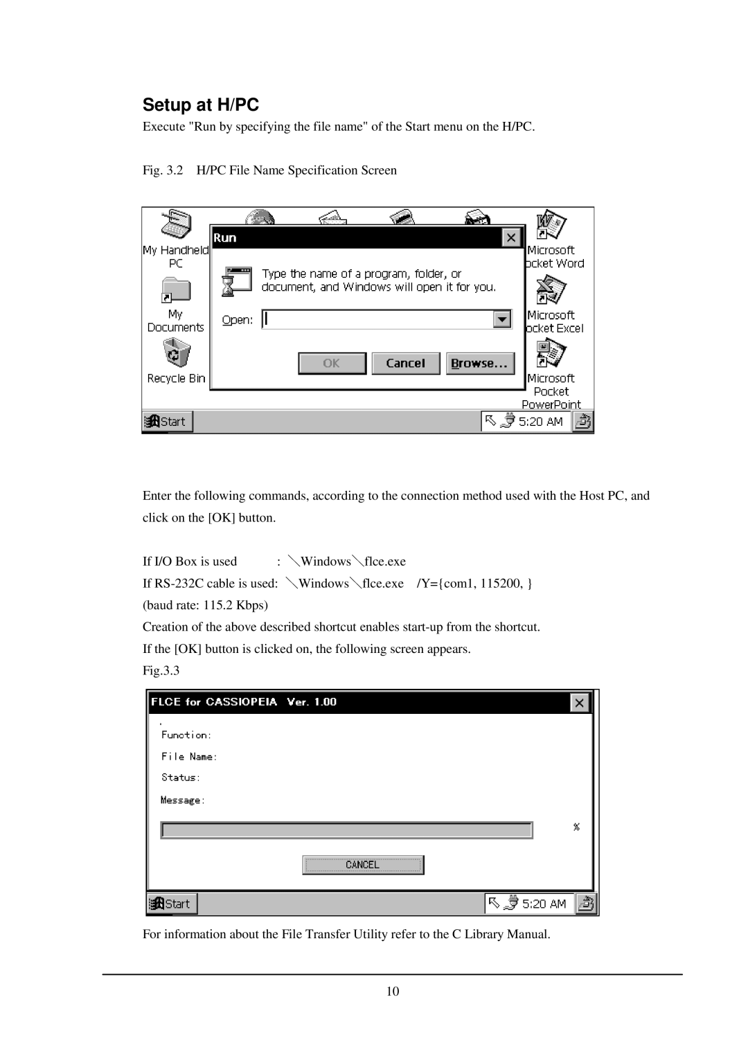 Casio PA-2500 manual Setup at H/PC 