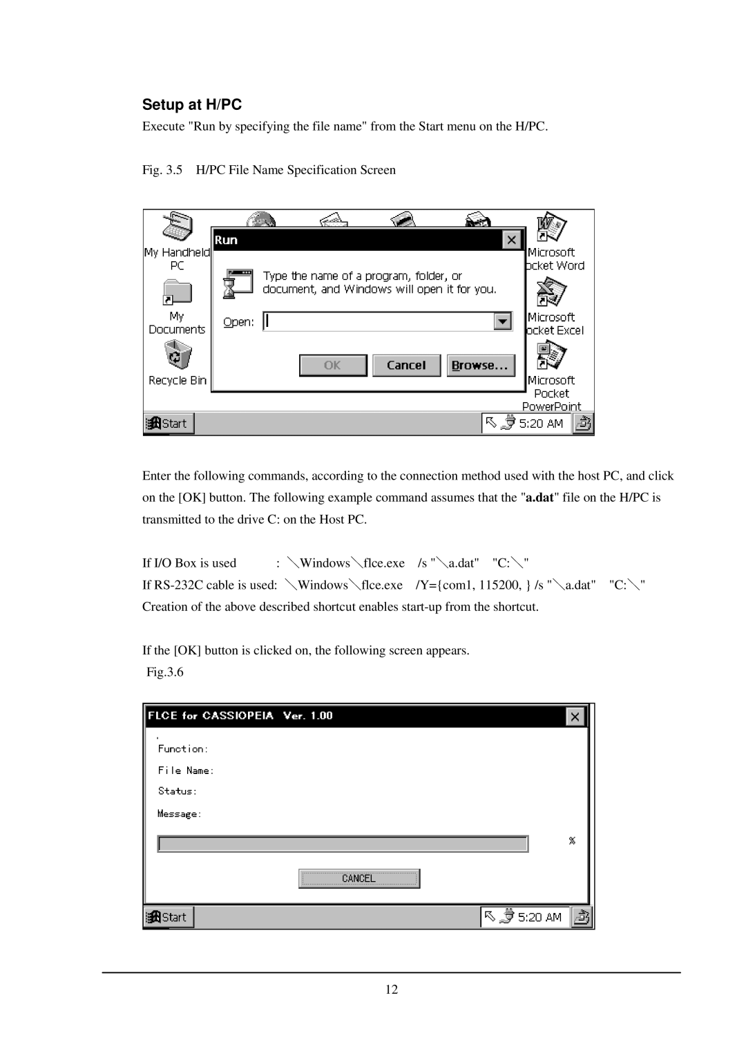 Casio PA-2500 manual Setup at H/PC 