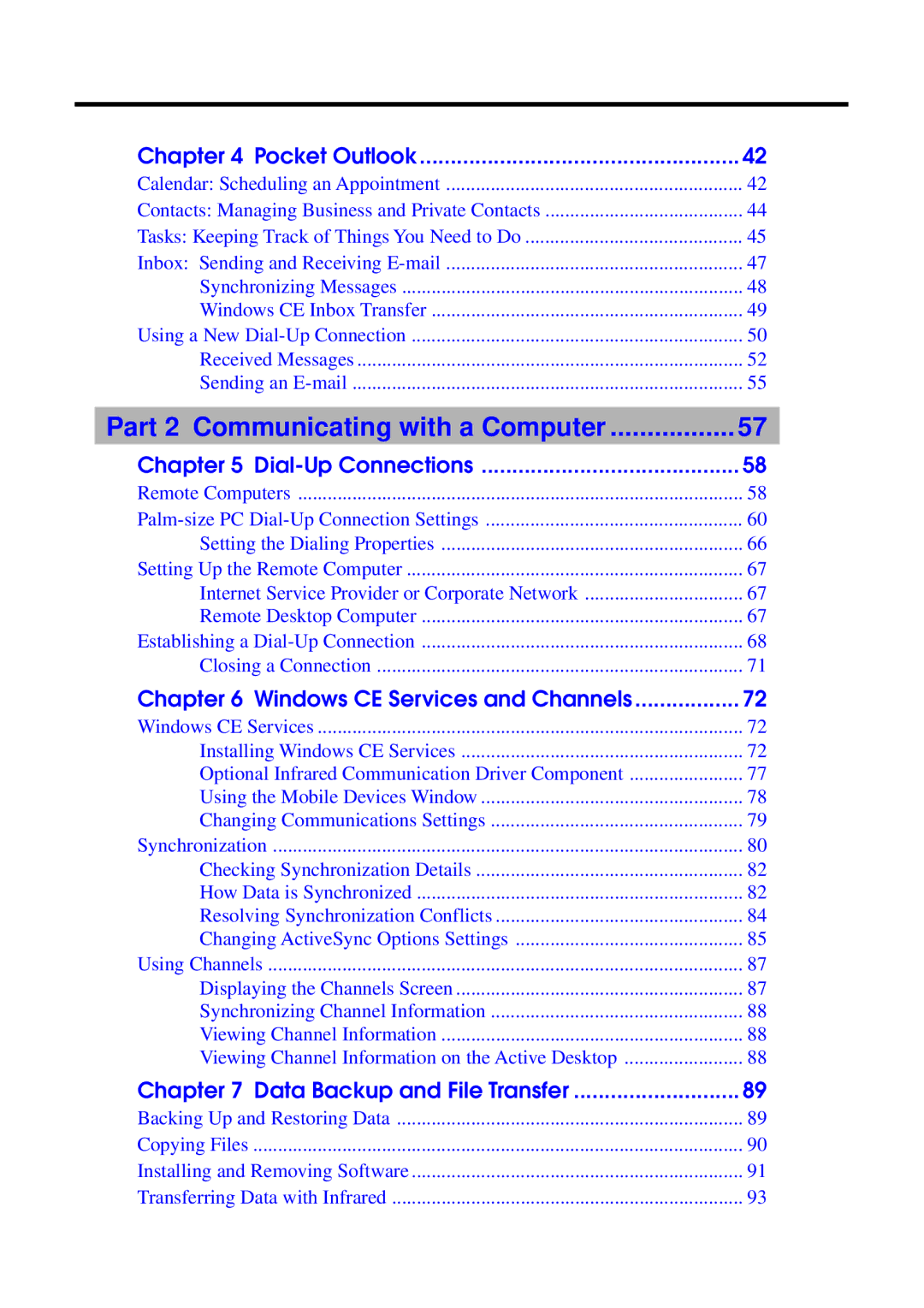 Casio Palm-size PC manual Part 2 Communicating with a Computer 