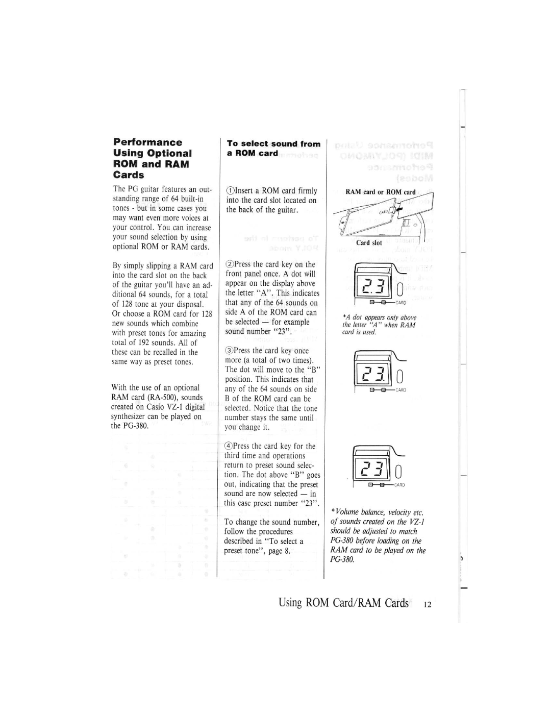 Casio PG-380 manual 