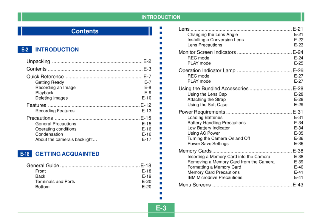 Casio QV-2300UX manual Contents 