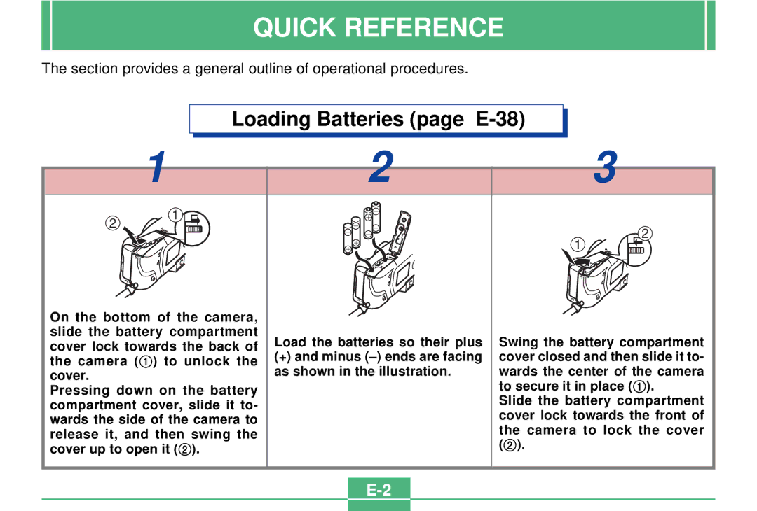 Casio QV-3000EX/Ir manual 123, Quick Reference 