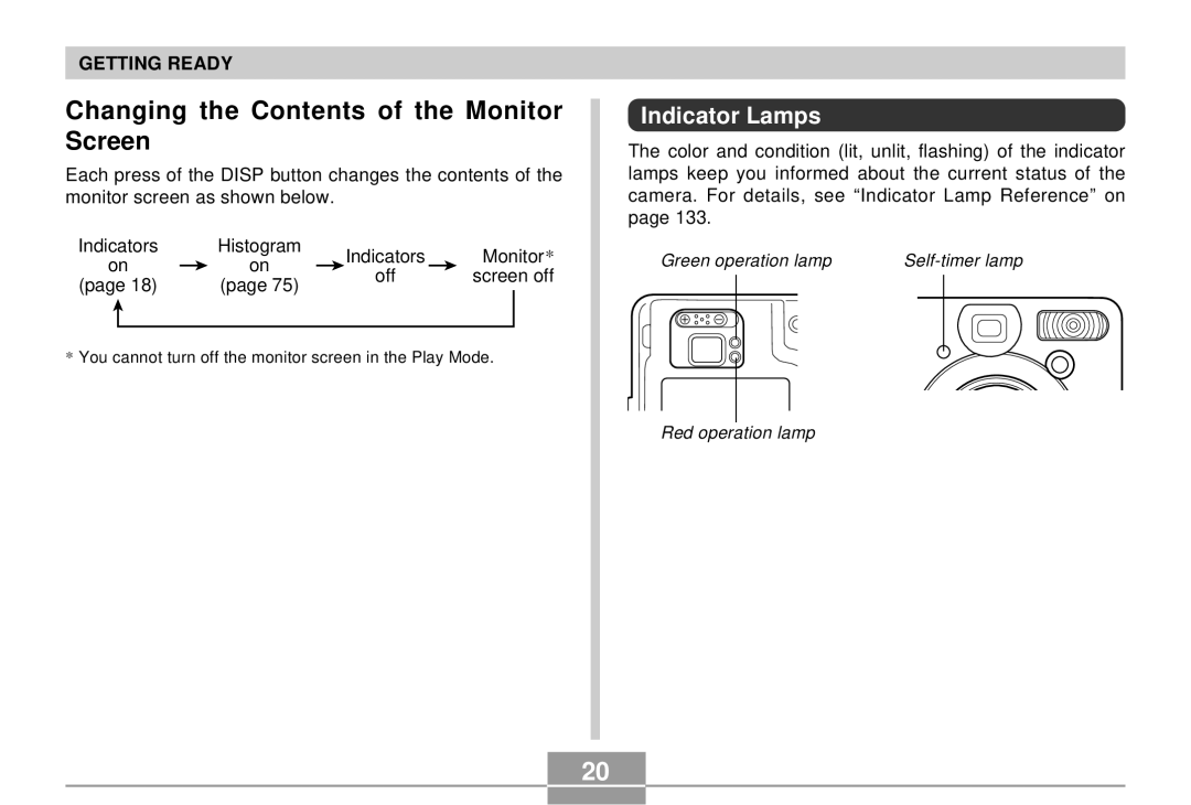 Casio QV-R4 manual Changing the Contents of the Monitor Screen 