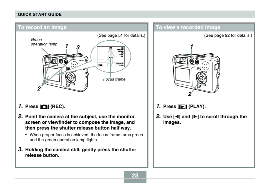 Casio QV-R40 manual To record an image, To view a recorded image 