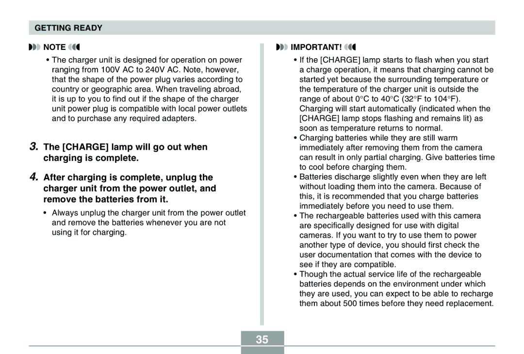 Casio QV-R40 manual Getting Ready 