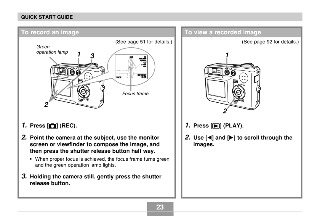 Casio QV-R40 manual To record an image, To view a recorded image 