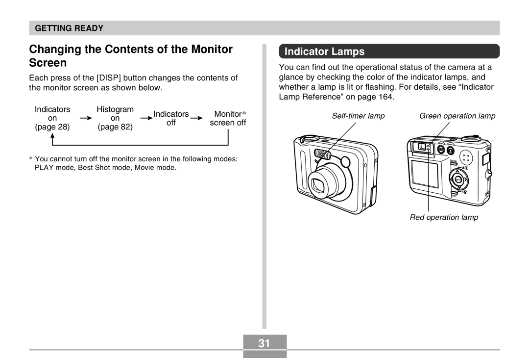 Casio QV-R40 manual Changing the Contents of the Monitor Screen 