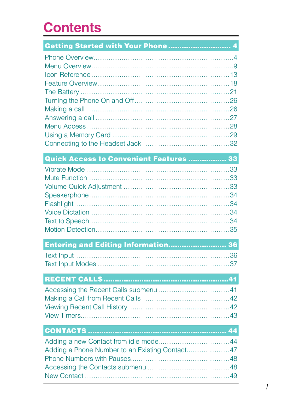 Casio Ravine manual Contents 