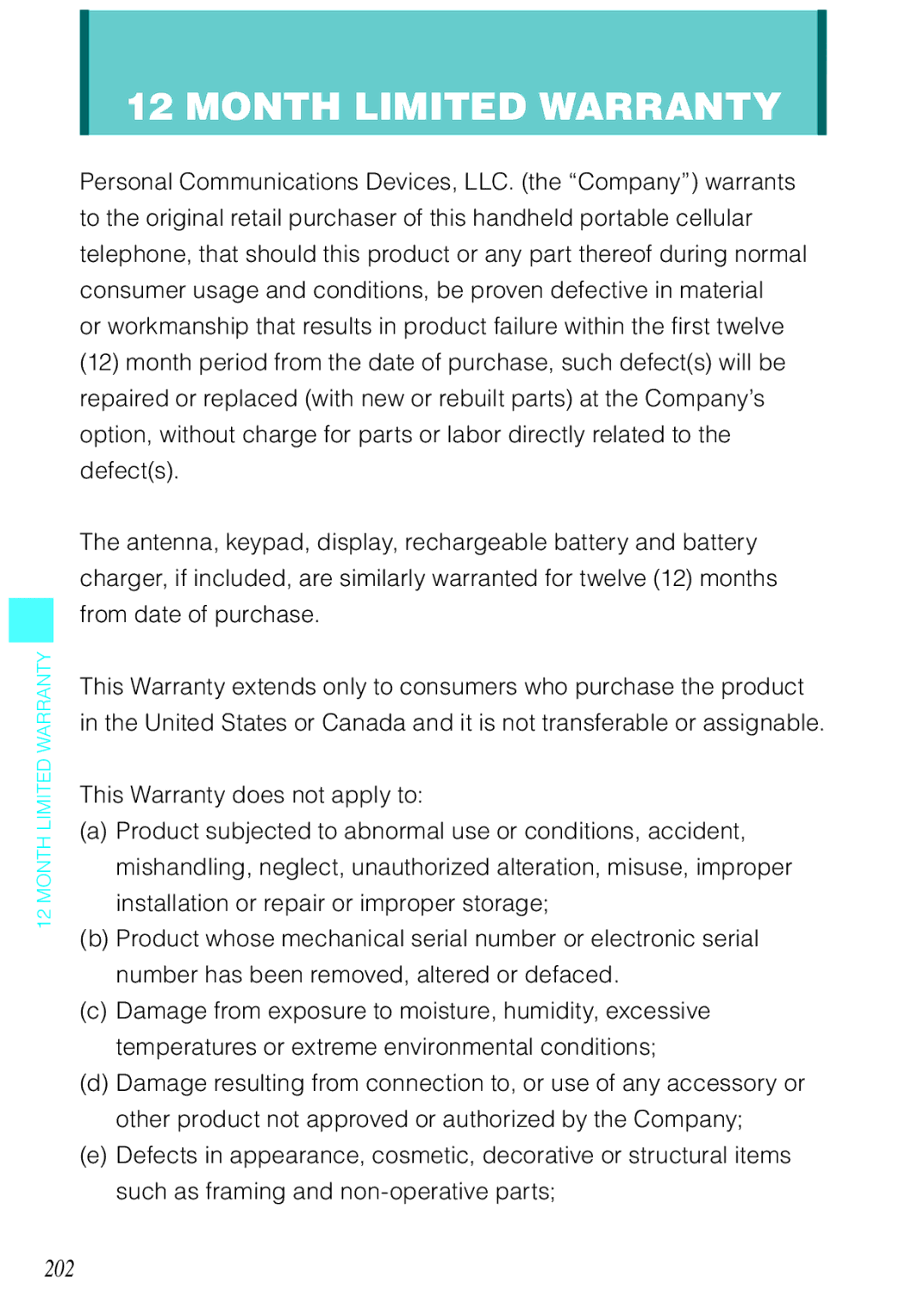 Casio Ravine manual Month Limited Warranty, 202 