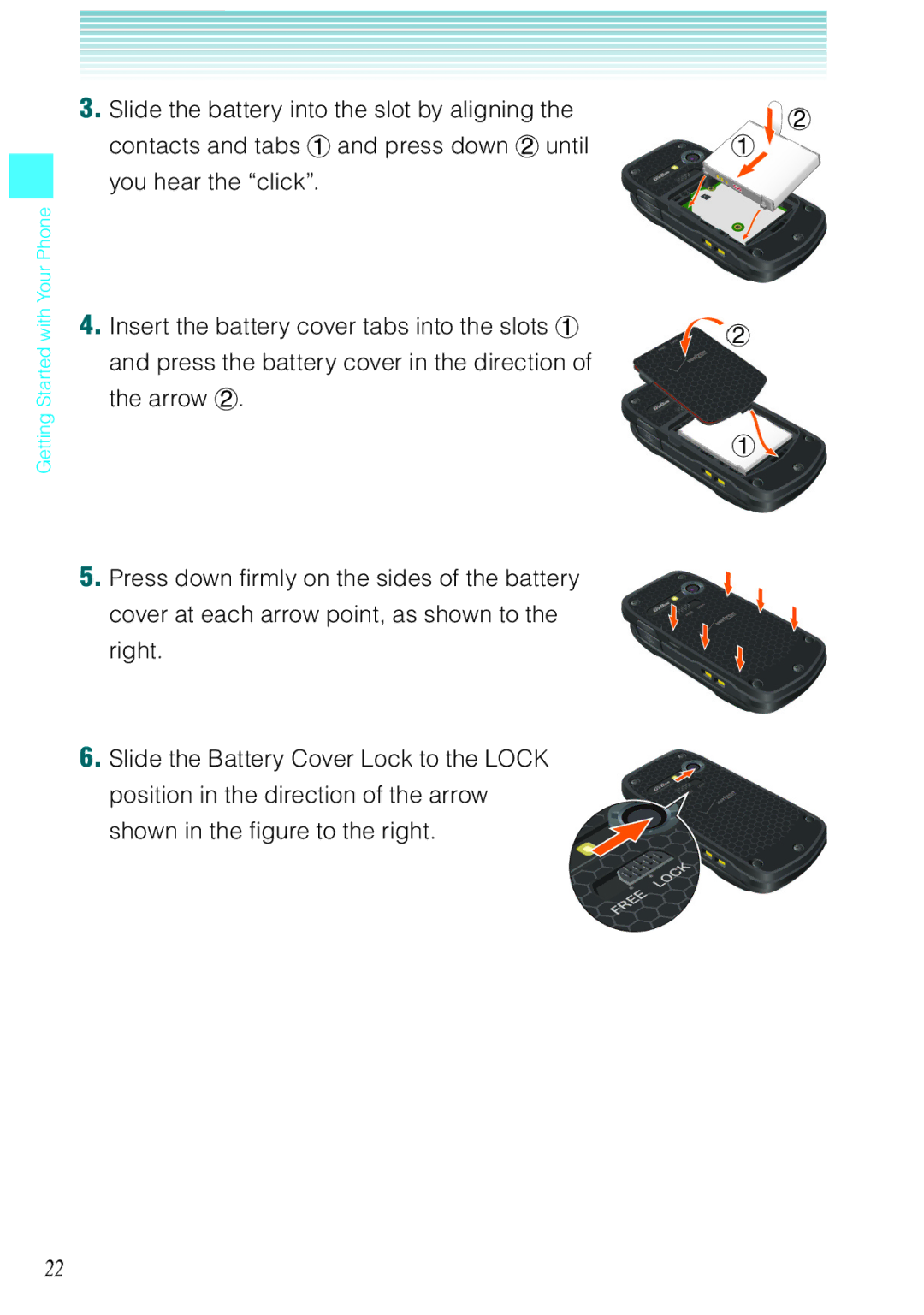 Casio Ravine manual Getting Started with Your Phone 