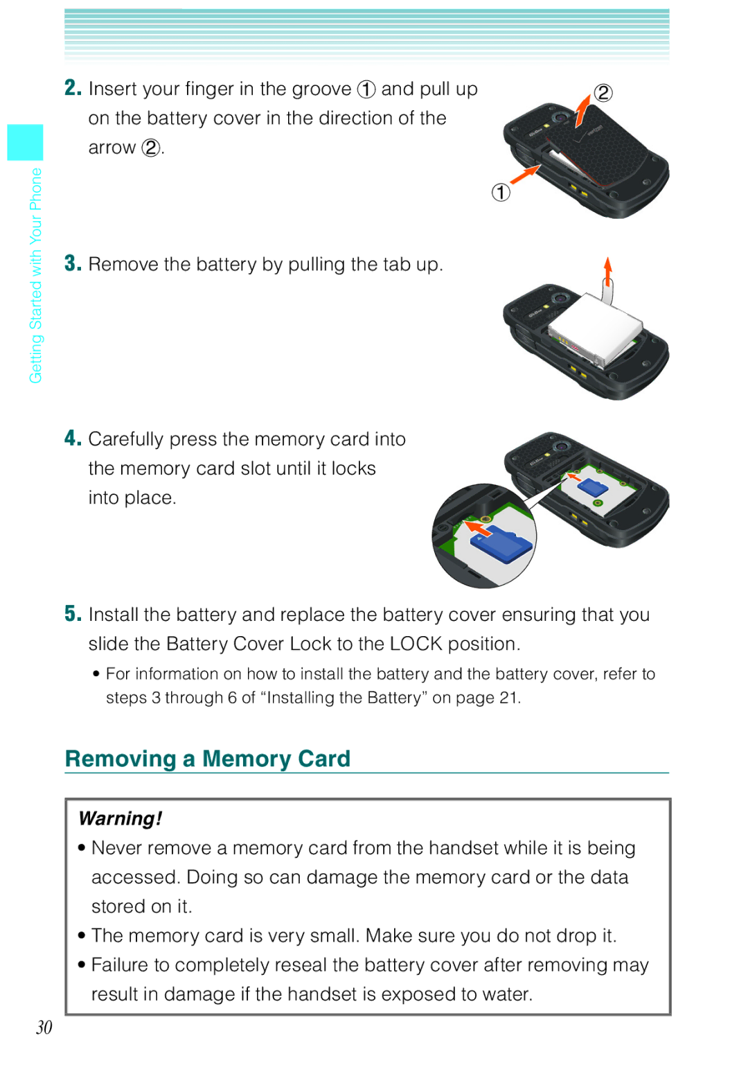 Casio Ravine manual Removing a Memory Card 