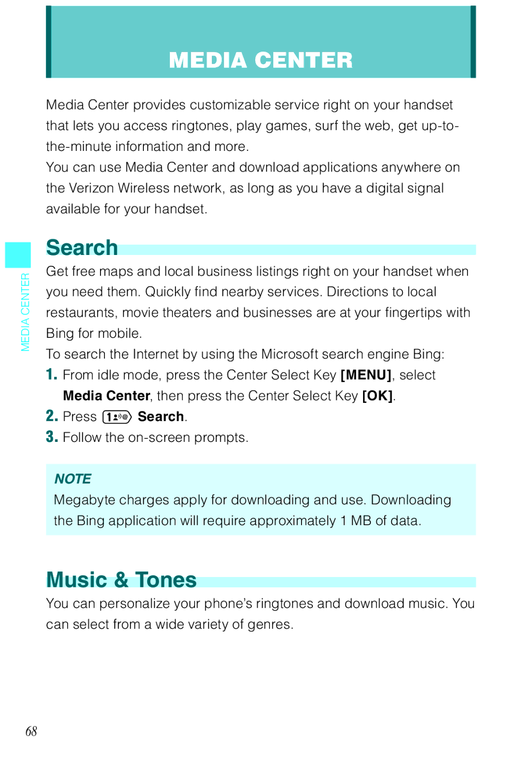 Casio Ravine manual Search, Music & Tones 