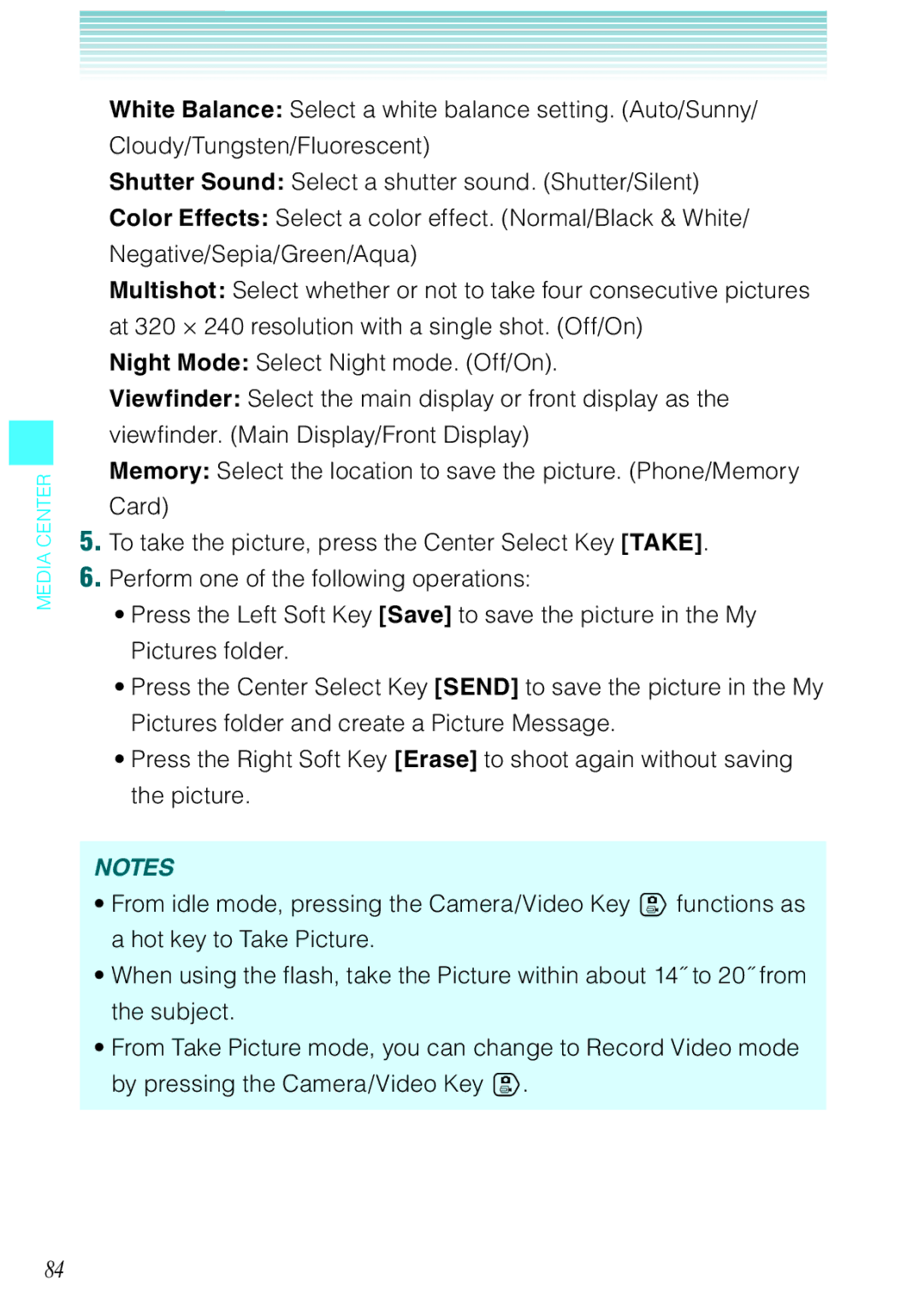 Casio Ravine manual Media Center 