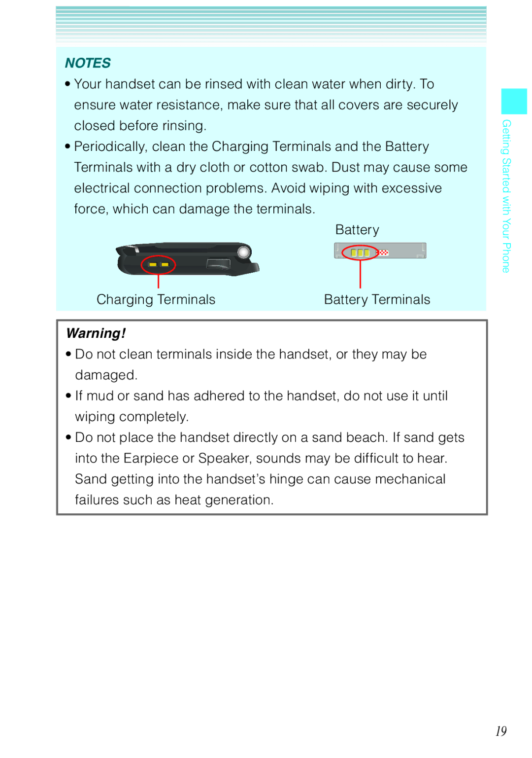 Casio Rock manual Battery Terminals 