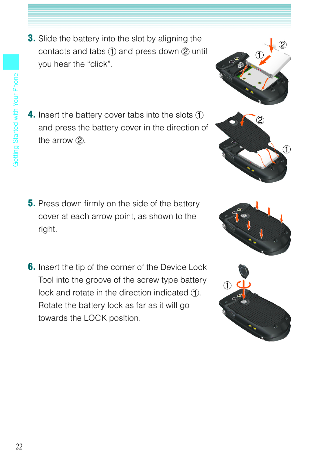 Casio Rock manual Getting Started with Your Phone 