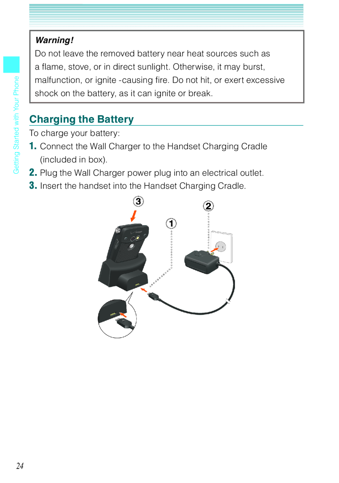 Casio Rock manual Charging the Battery 