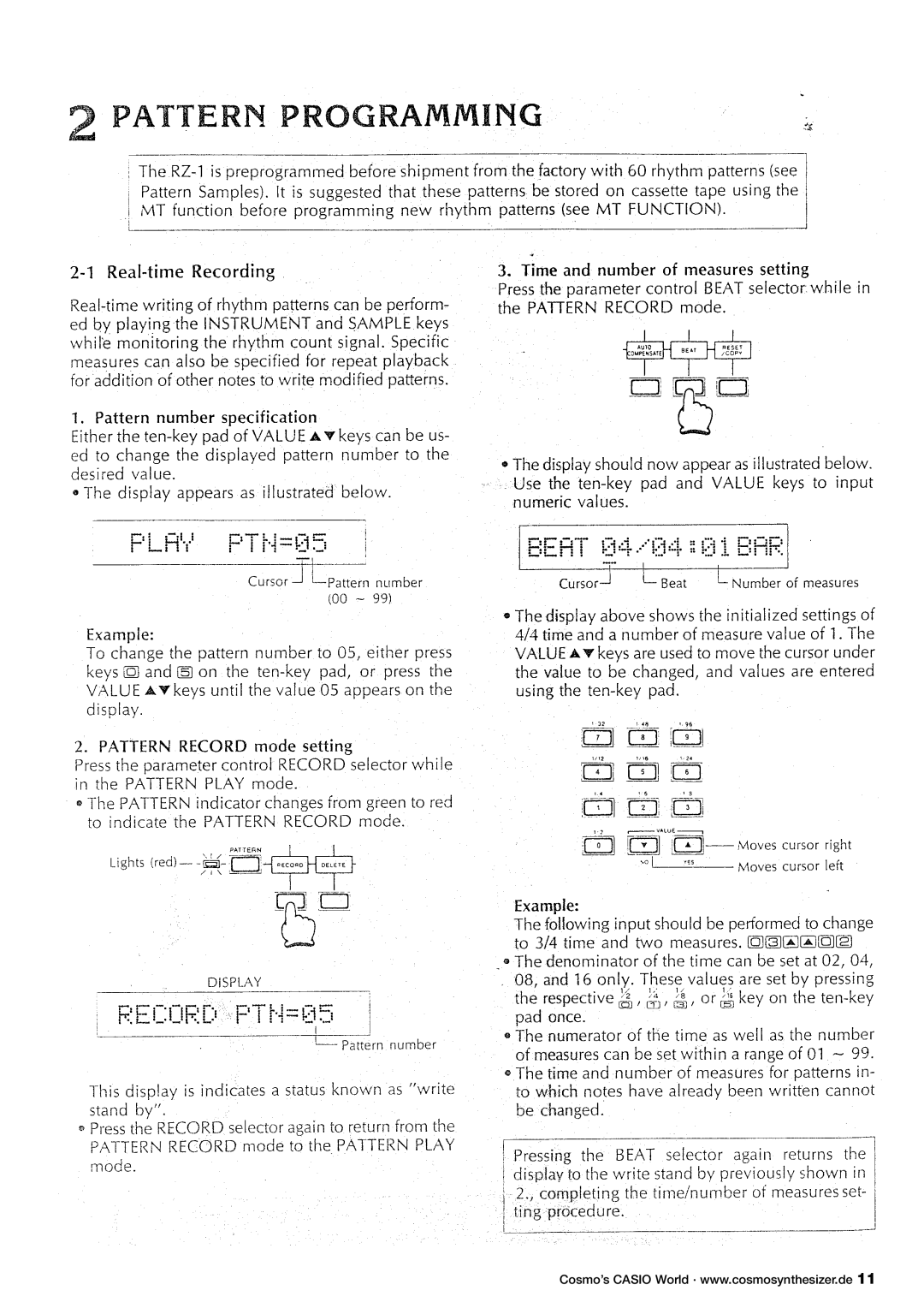 Casio RZ-1 manual 