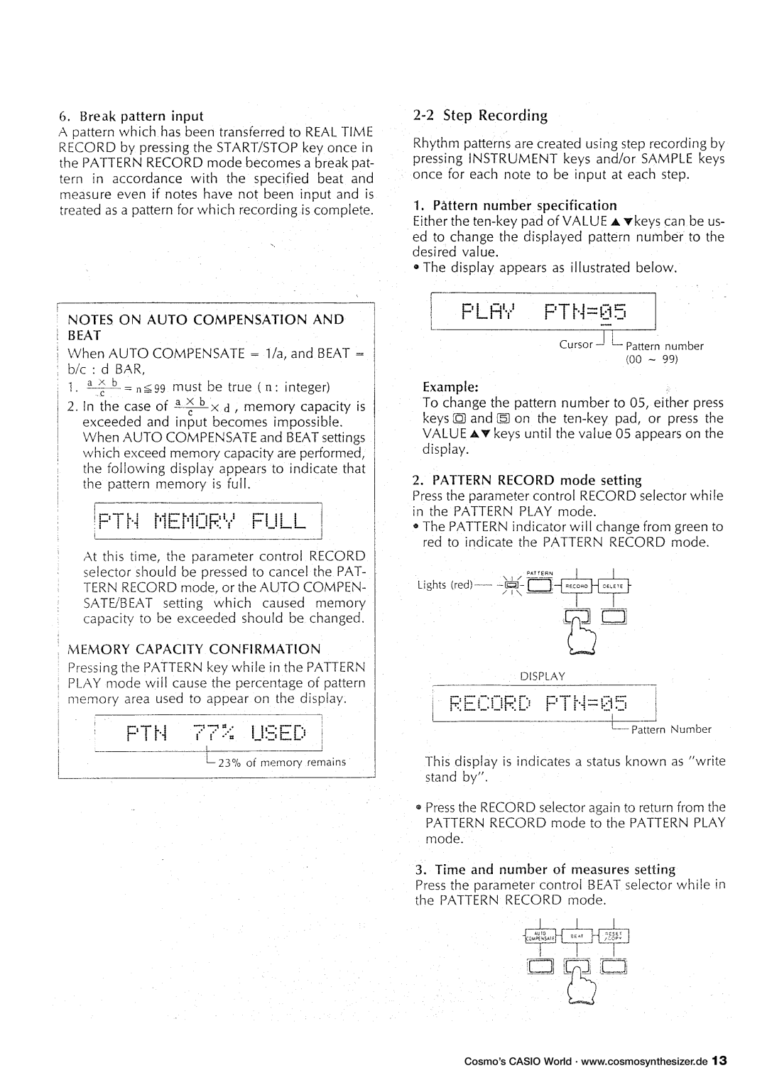 Casio RZ-1 manual 