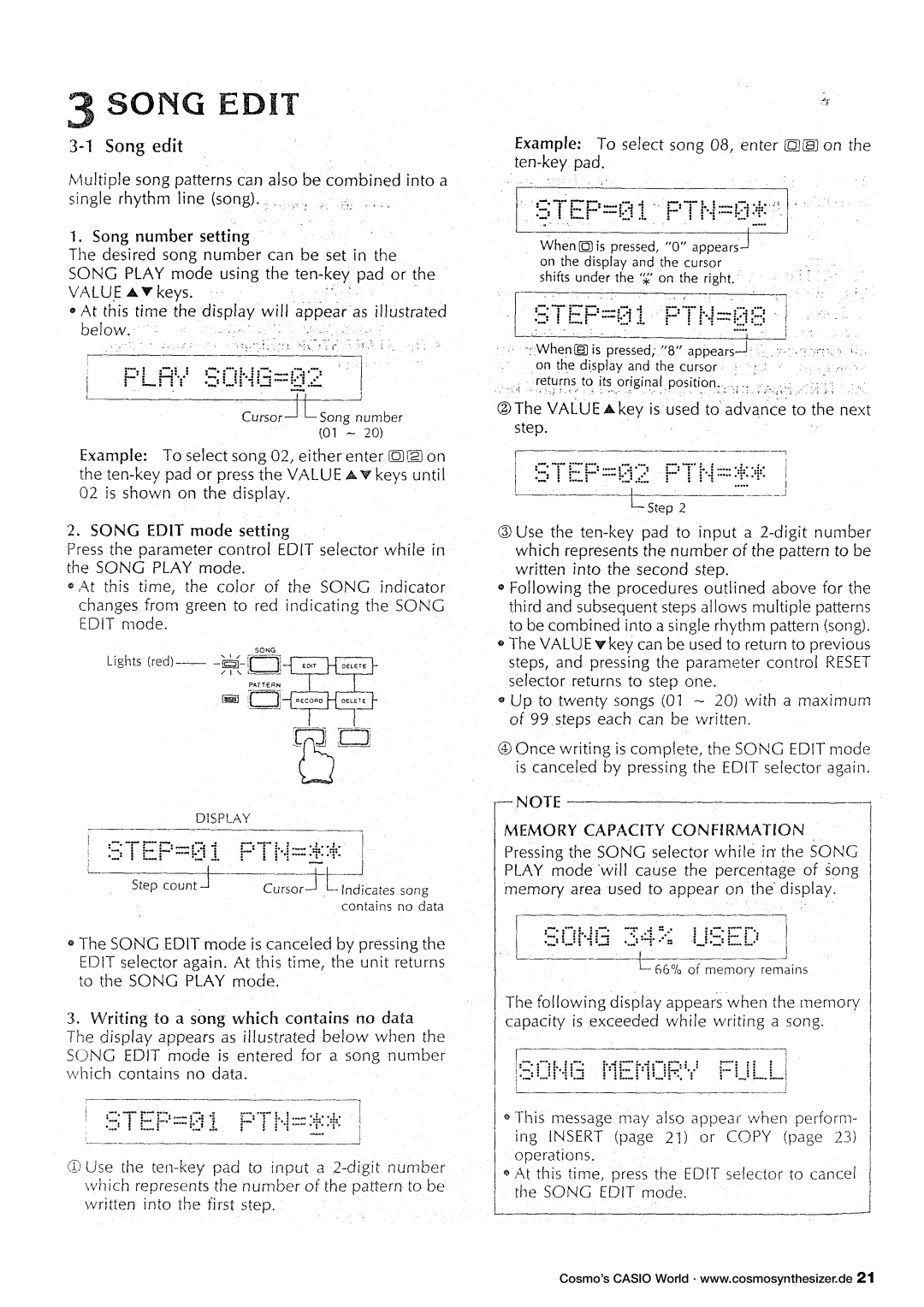 Casio RZ-1 manual 