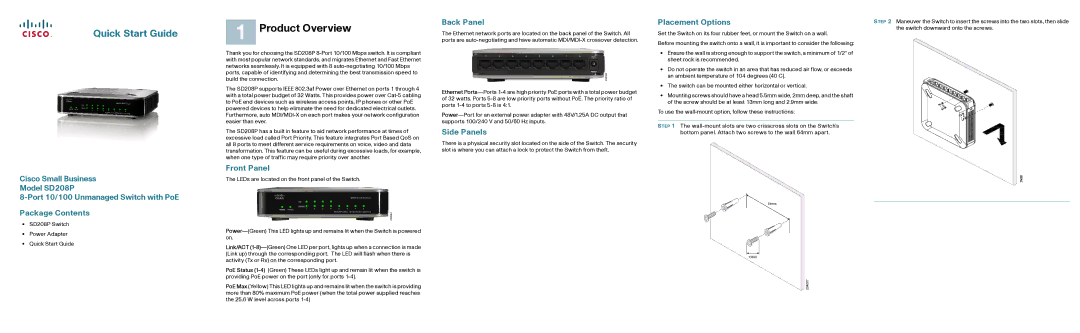 Casio SD208PRF quick start Product Overview 