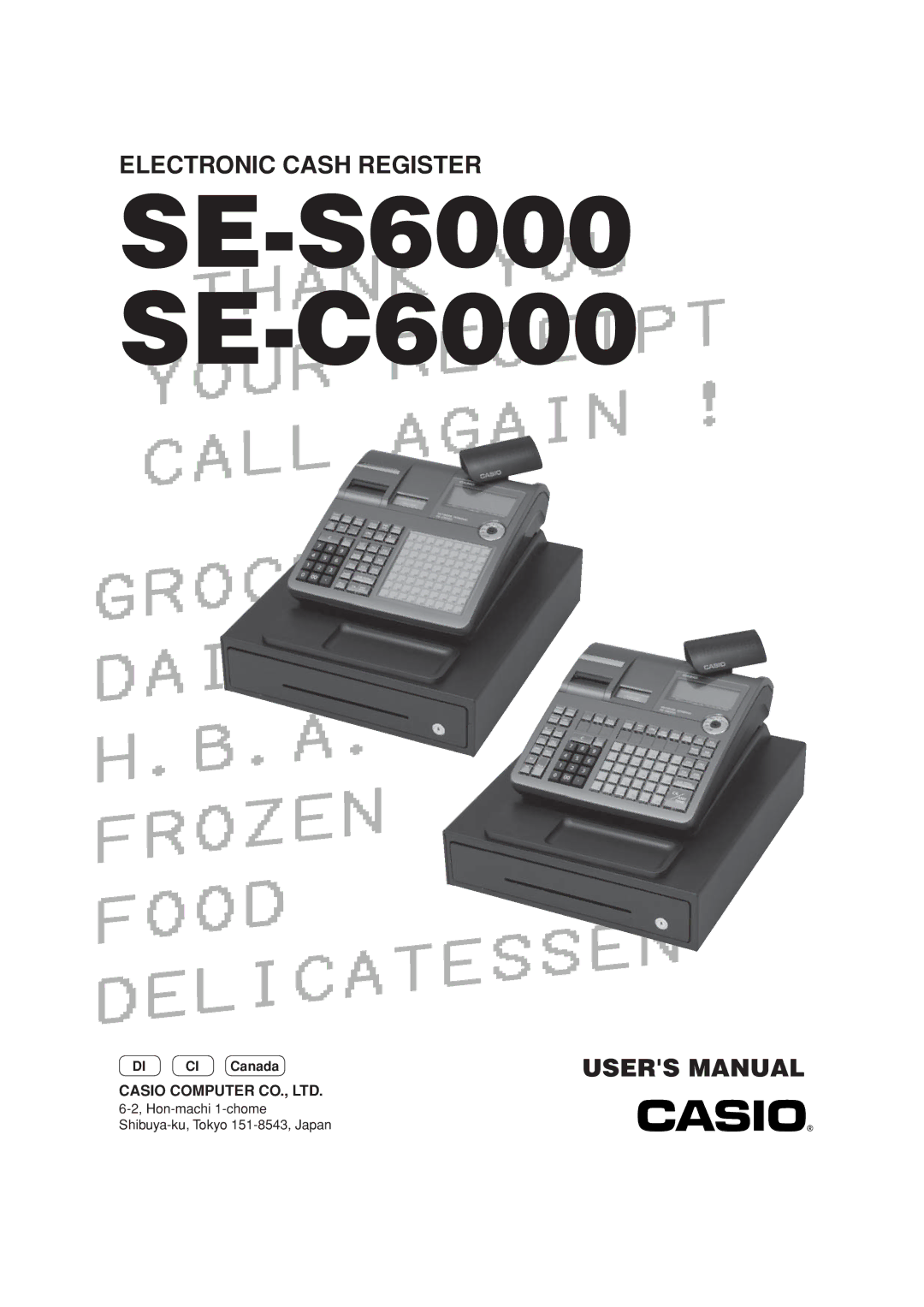 Casio SE-S6000, SE-C6000 user manual 