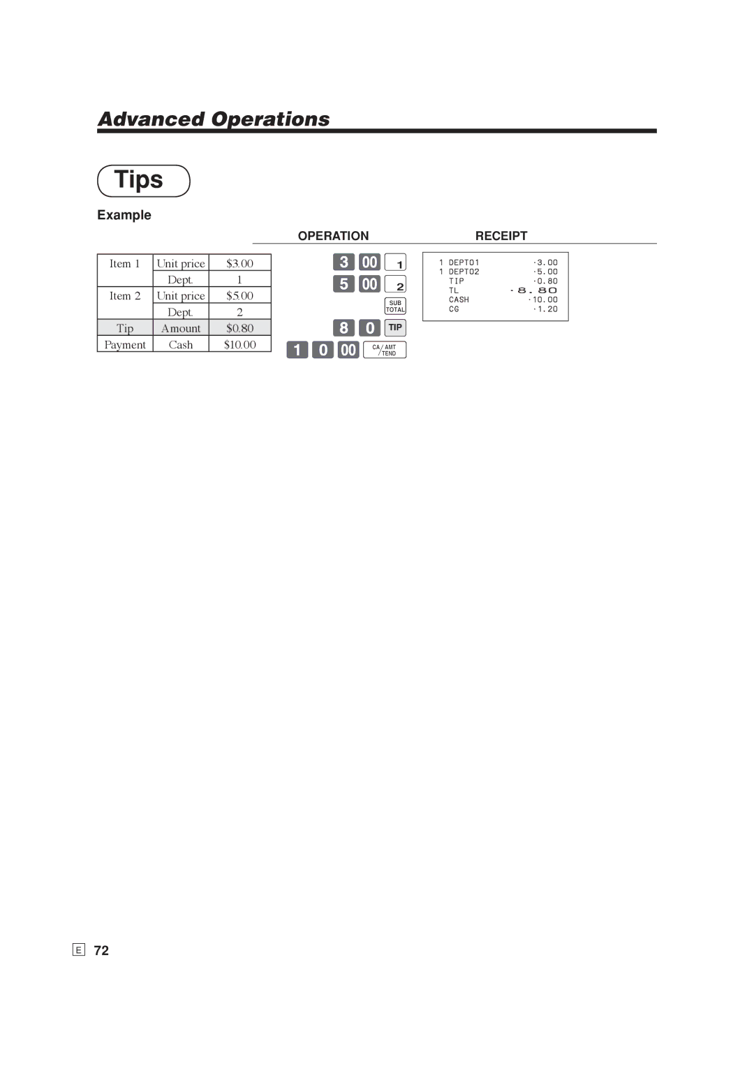 Casio SE-S6000, SE-C6000 user manual Tips, Example 